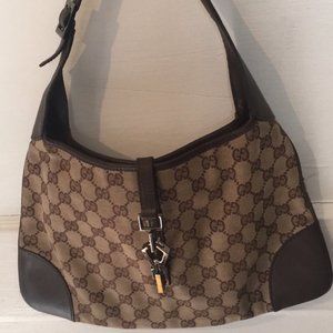 Gucci Vintage Jackie Hobo Canvas Bag on Mercari